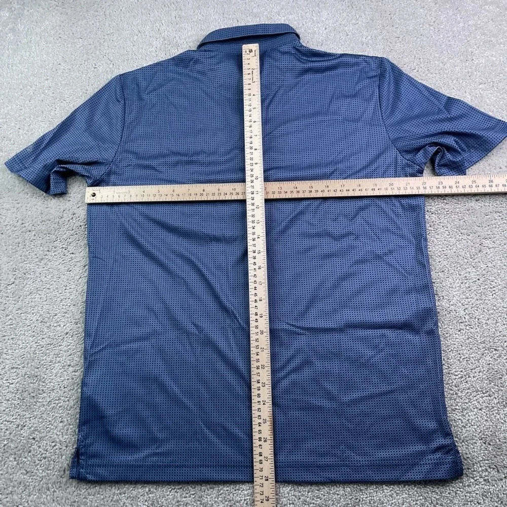 Callaway Golf Polo Shirt Mens Medium Blue Geometric Performance Opti Dri‎